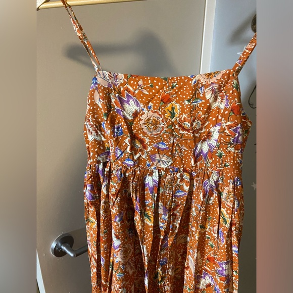 Mango dress XS -2 summer wide skirt maxi dress - Picture 5 of 6